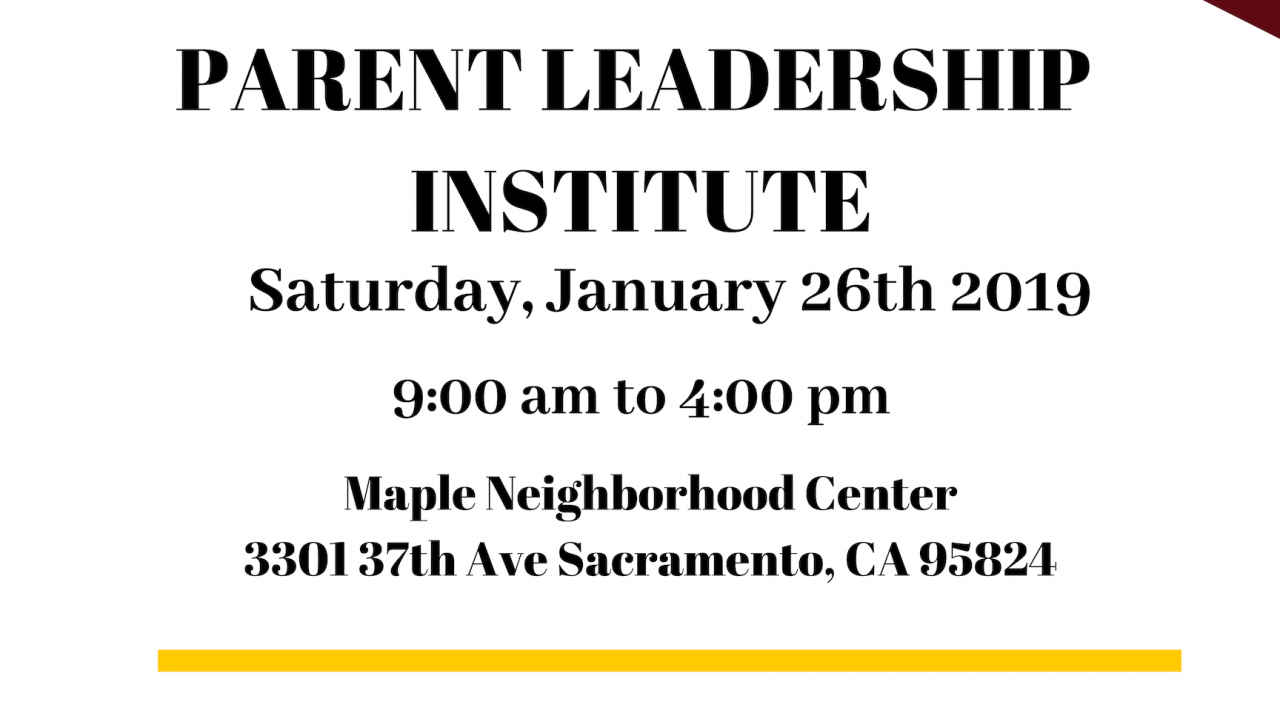 Parent Leadership Institute Flyer
